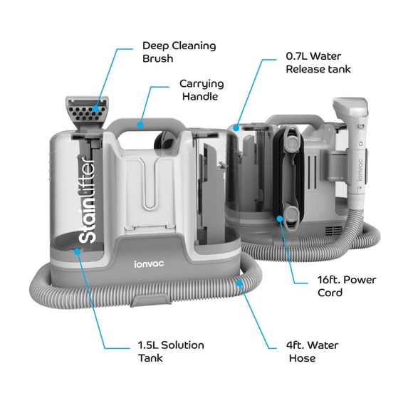 NEW Ionvac Stain Lifter, Portable Carpet and Upholstery Cleaner - Picture 8 of 10
